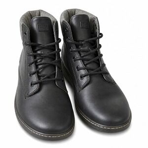Dr. Martens Maelly Black Leather Herringbone Collar Ankle Boots JY004 Womens 8